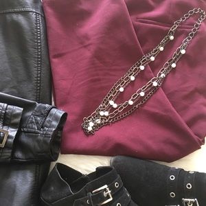 Burgundy dress pants